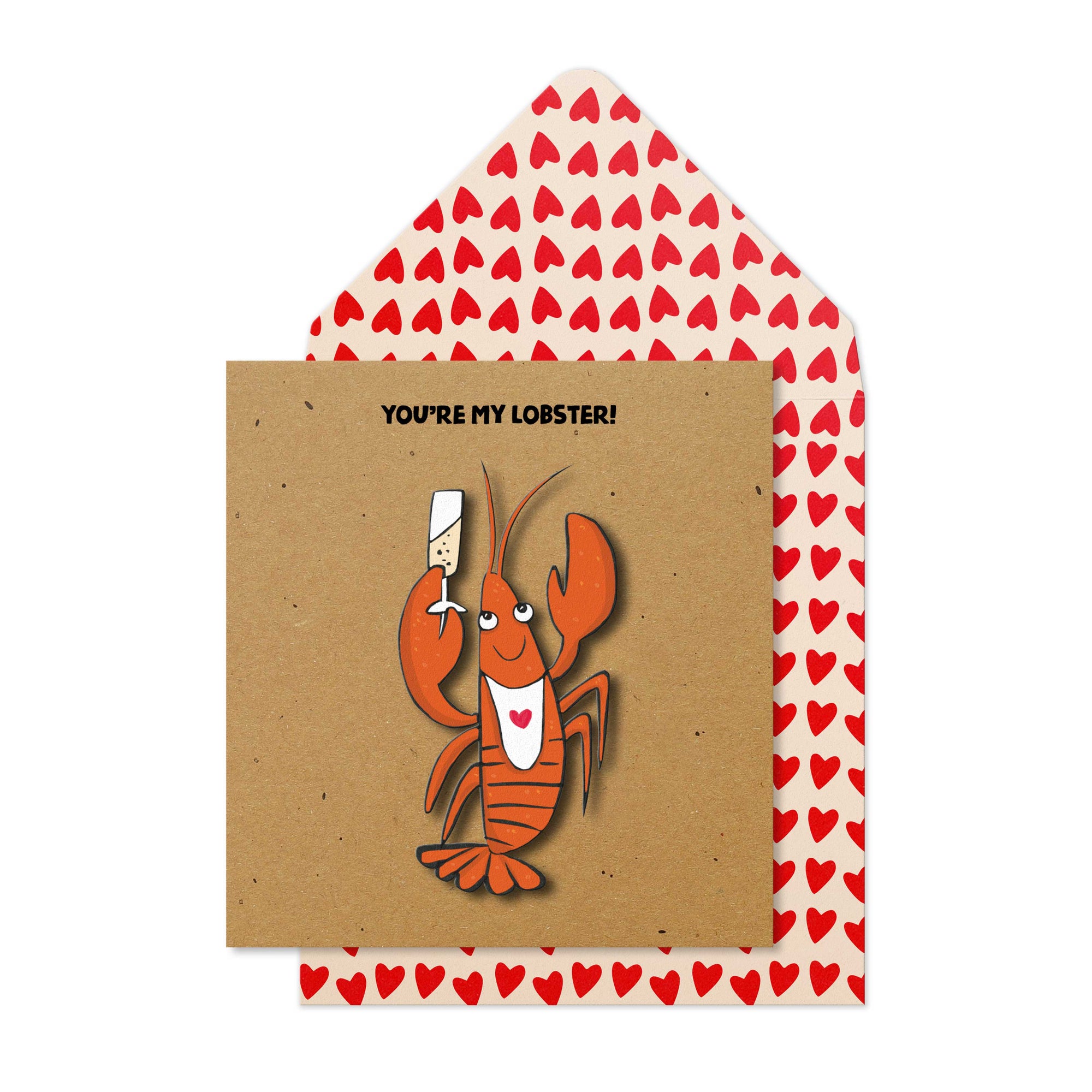 You're my Lobster, Anniversary Handmade Greeting Card