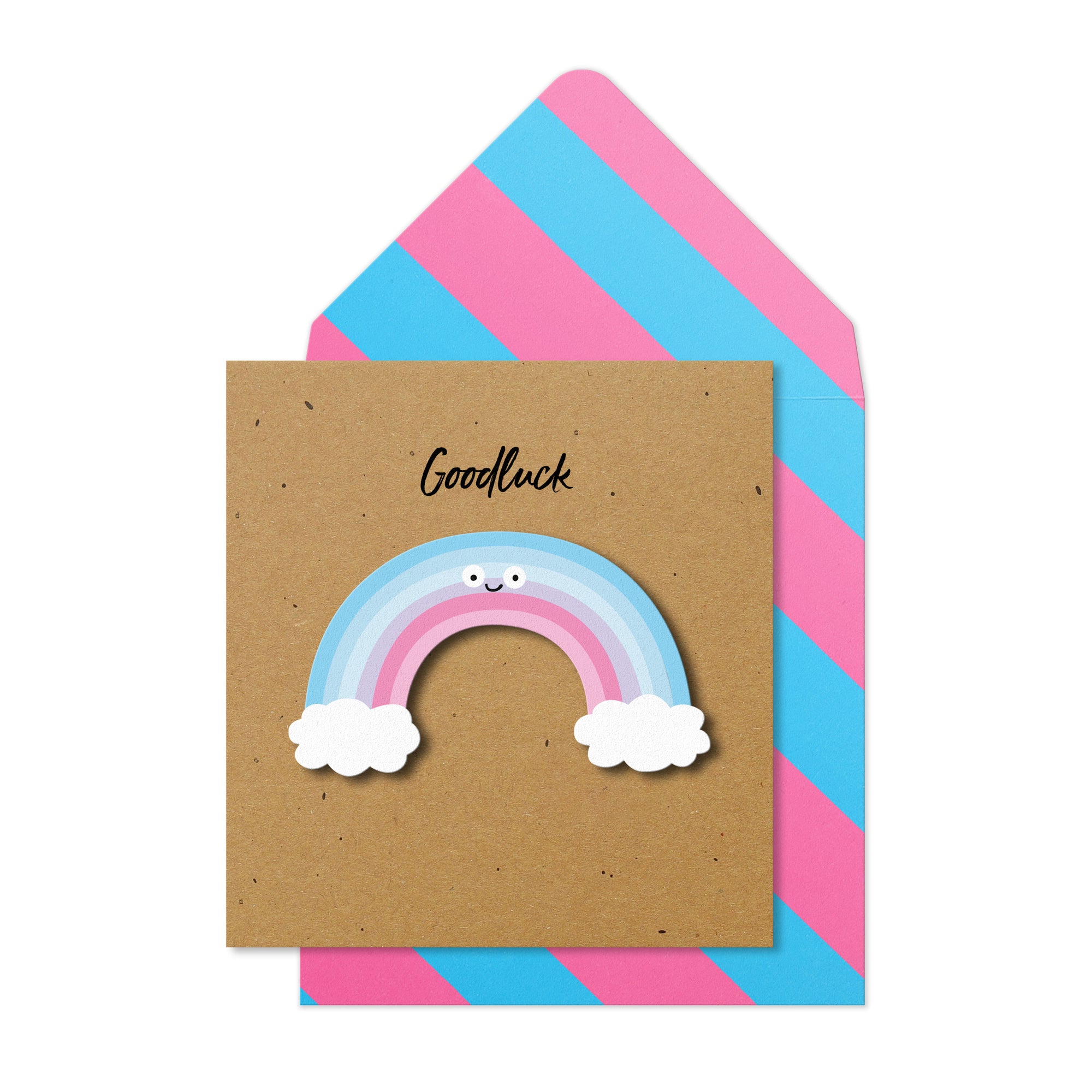 Good Luck Rainbow, Handmade Greeting Card