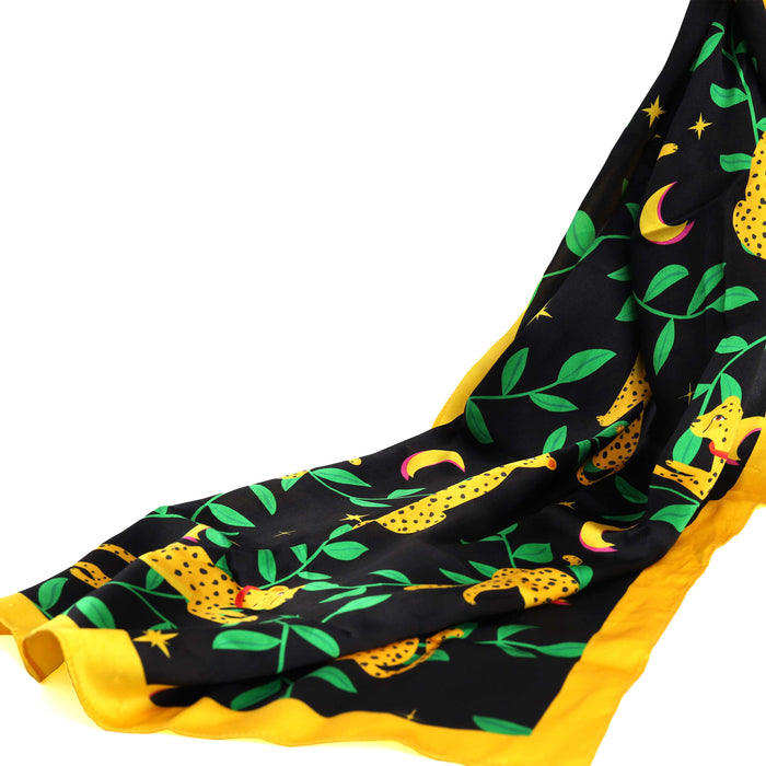 Silk Leopard Scarf