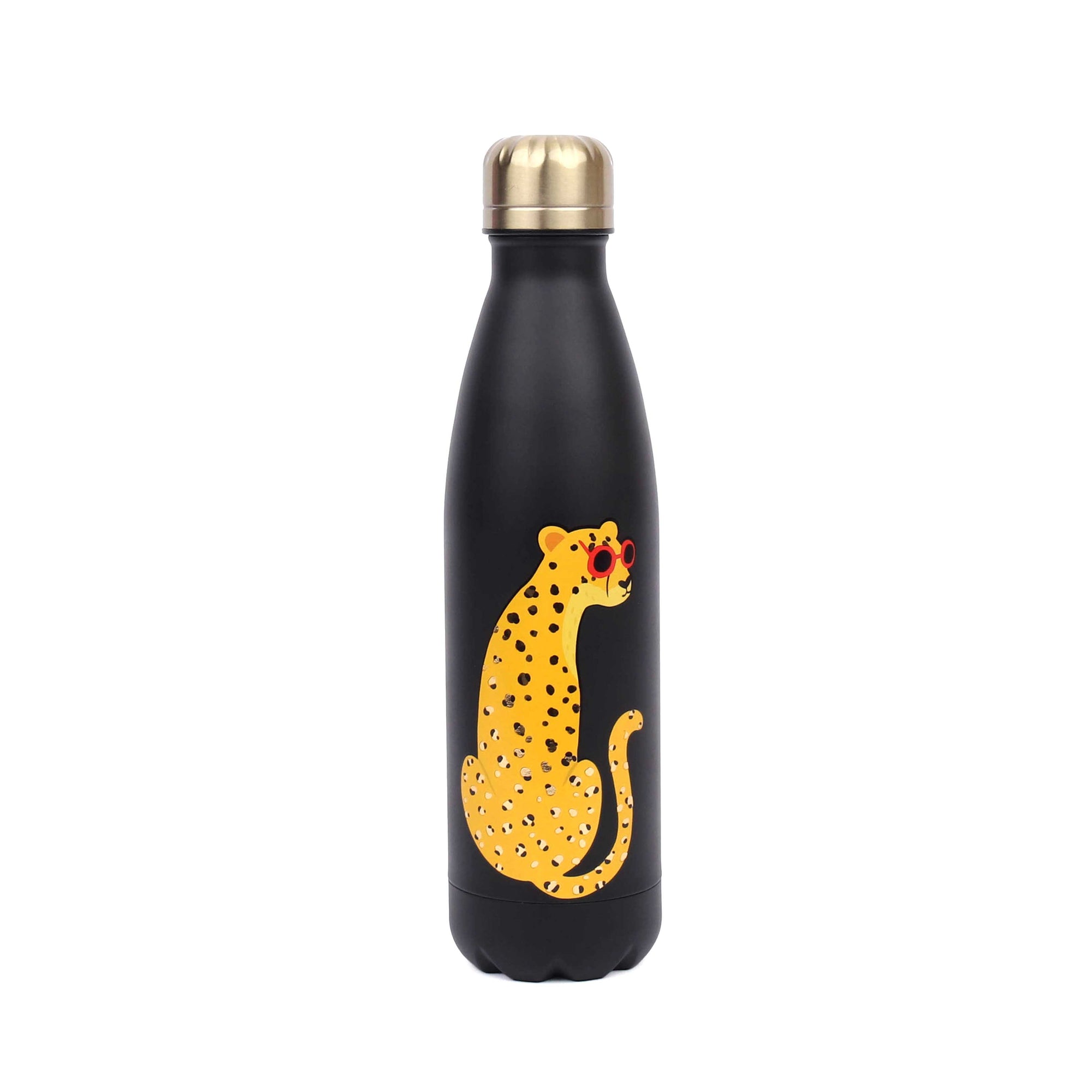 Gold Leopard Drink Bottle