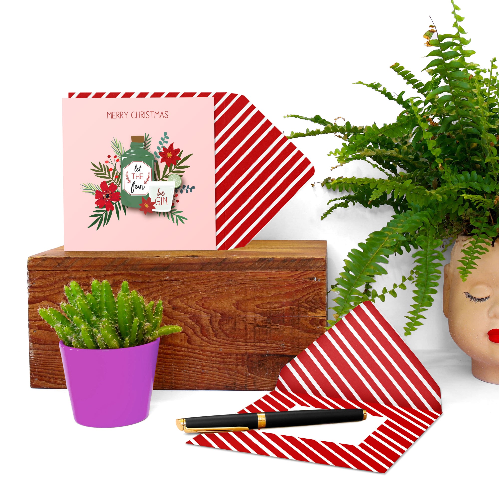 Let the Fun be-GIN, 3D Handmade Greeting Card