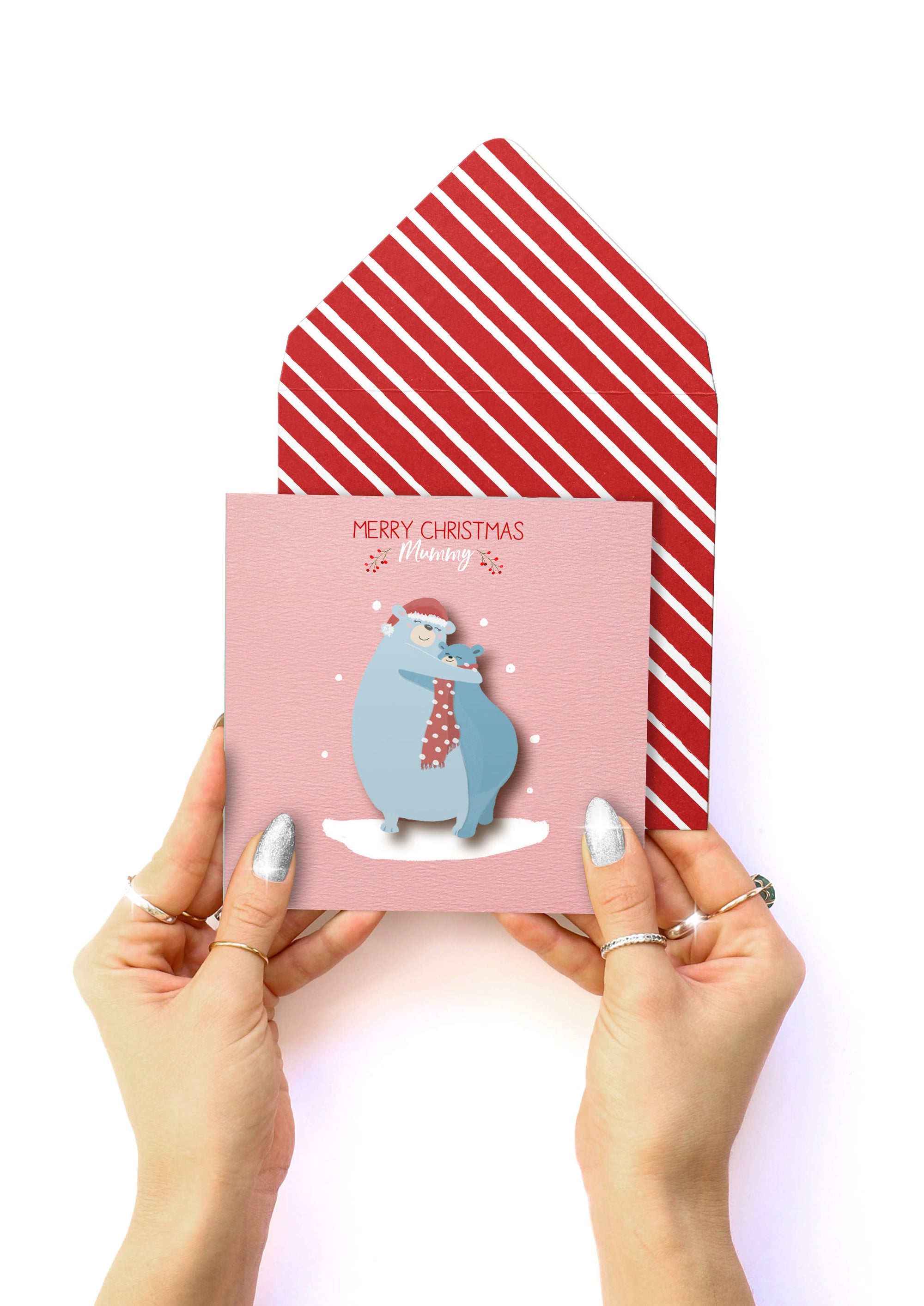 Merry Christmas Mummy, 3D Handmade Greeting Card