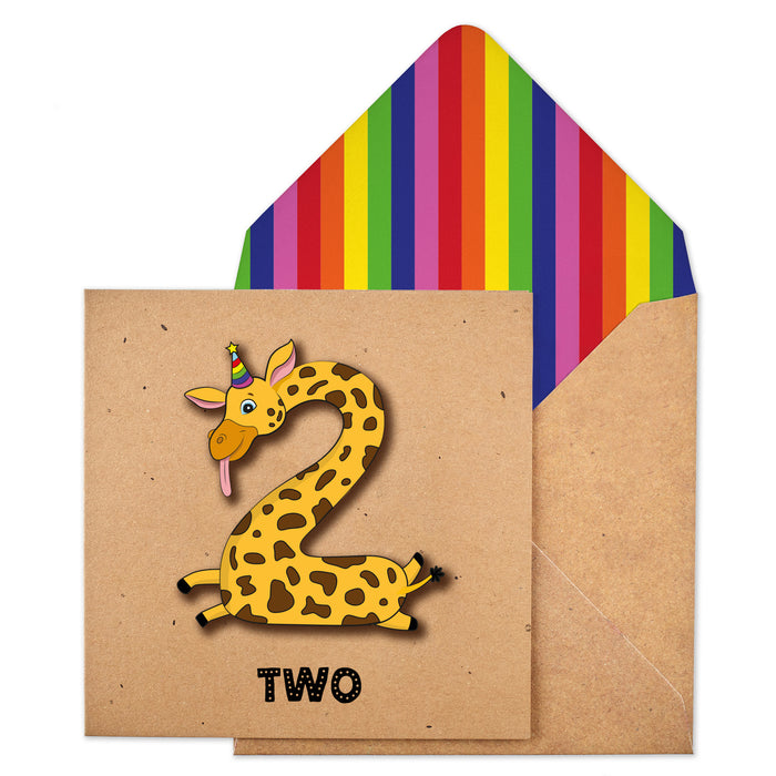 Happy 2nd Birthday - Giraffe