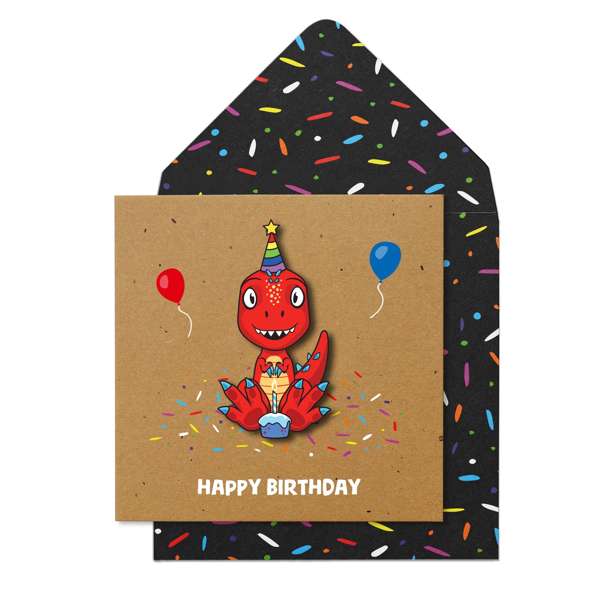 Happy Birthday' Red Dinosaur