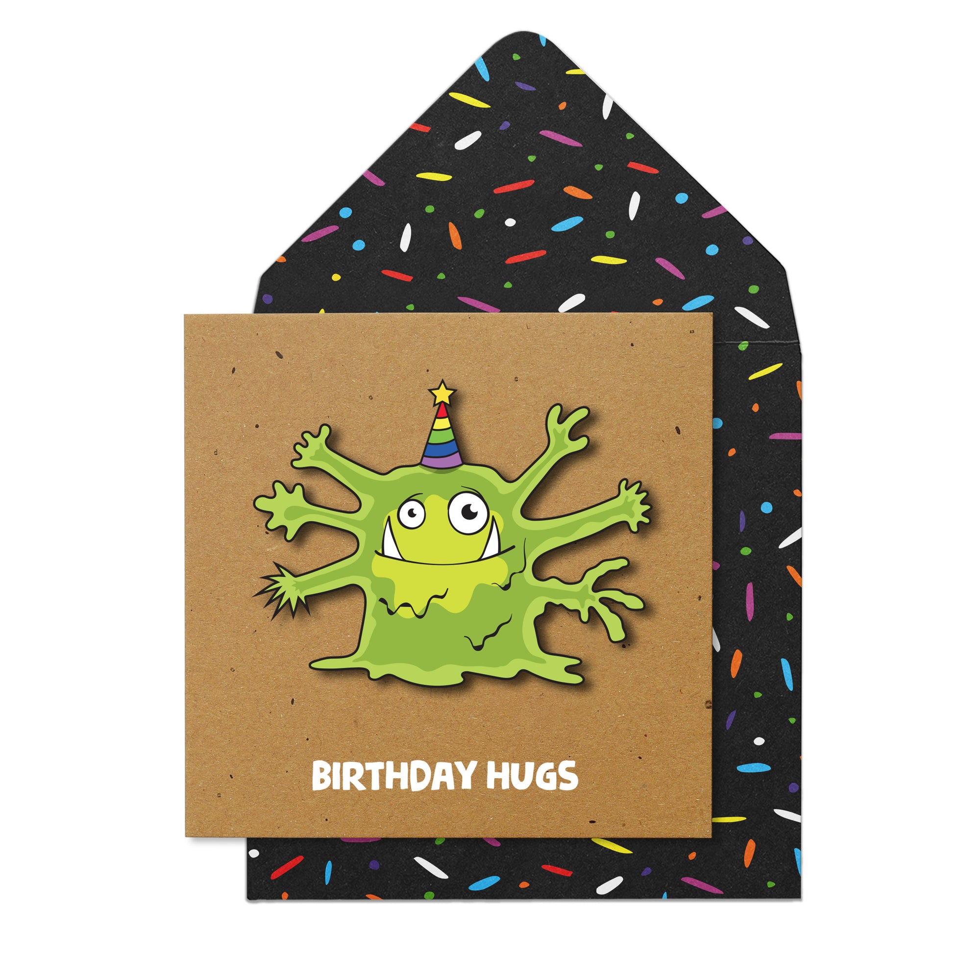 Birthday Hugs' Green Monster