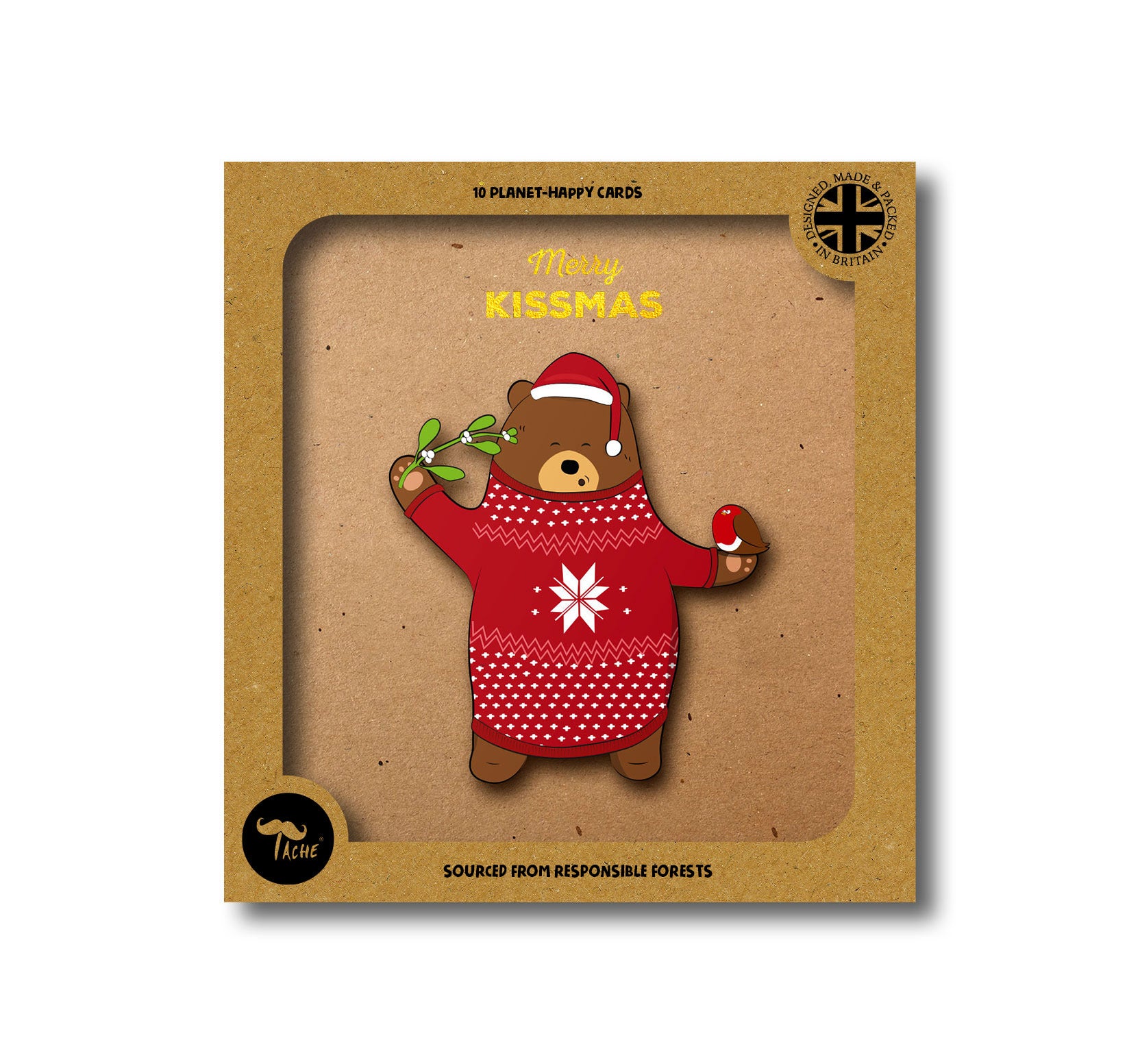 Christmas Bear Merry Kissmas 10pk Box
